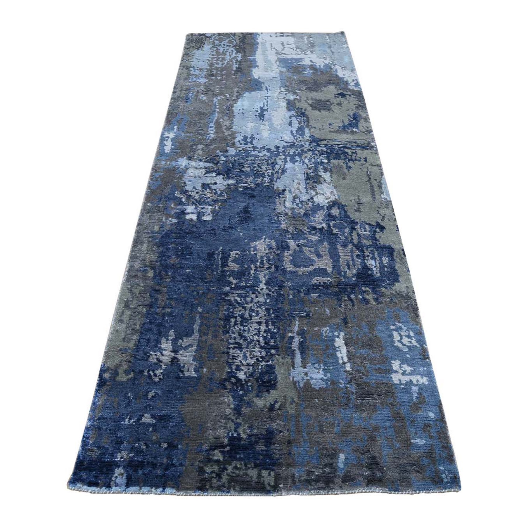 Contemporary Silk Hand-Knotted Area Rug 2'8